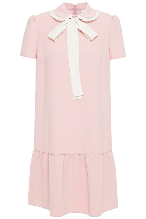 Redvalentino Pussy Bow Crepe Mini Dress The Outnet