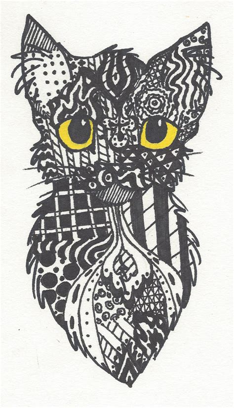 Zentangle Cat by tiggytiger2012 on DeviantArt