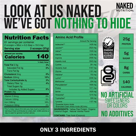 Buy Gluten Free High Protein Bundle Lb Vanilla Naked Pea Protein And Sugar Naked Cookies