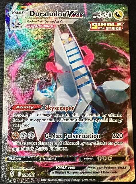 Duraludon VMAX Alt Art 220 203 Secret Rare NM Pokemon TCG Card Evolving