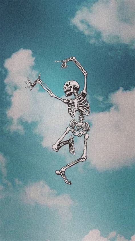 Dancing Skeleton Wallpaper WoodsLima