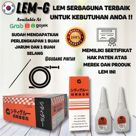 Jual Lem G Korea Cair Lengket Alteco Fulloc Multifungsi Super Glue