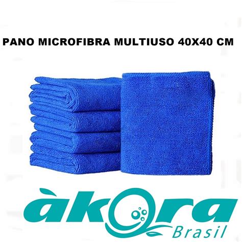 Kit 05 Panos Microfibra 210 Gsm Tamanho 40x40 Cm Azul Mercado Livre