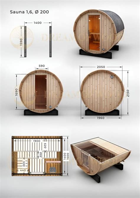 Fasssauna Terrassensauna 160 Cm Sonne Aus Thermoholz Eingangstür Aus