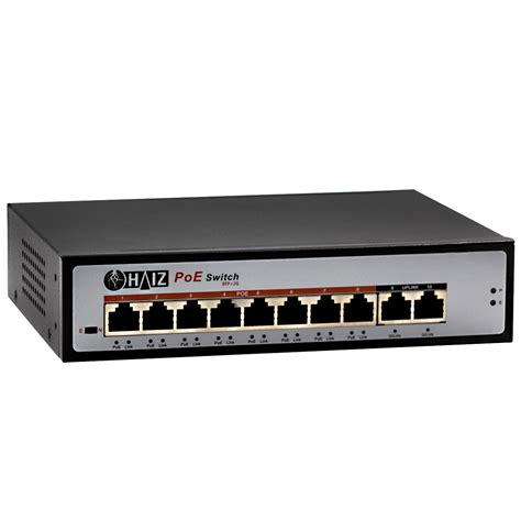 Switch Poe Híbrido 8 Portas Poe 2 Portas Gigabits HZ 1010GB HAIZ