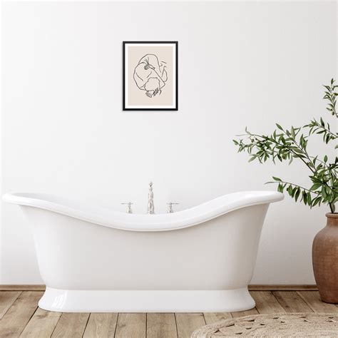 One Line Drawing Wall Art Print Abstract Nude Woman S Body Etsy