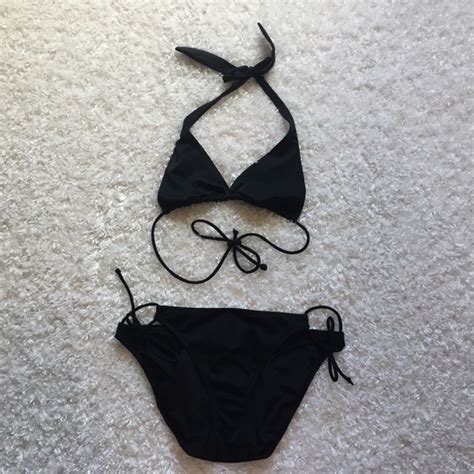 Victoria S Secret Swim Classic Black Victorias Secret String Bikini Poshmark