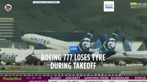 United Airlines Plane Loses Tyre During Takeoff One News Page Video