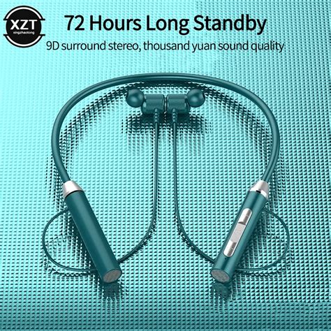 New Wireless Bluetooth Earphones Neckband Magnetic Bass In Ear Sports