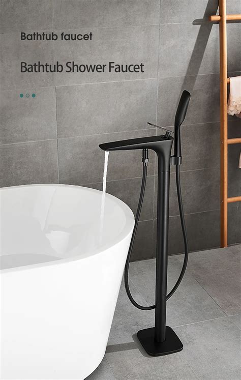 Floor Stand Bathroom Bath Faucet Luxury Brass Bathtub Hot Cold Water F Sanicanada