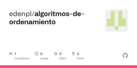 GitHub Edenpl Algoritmos De Ordenamiento