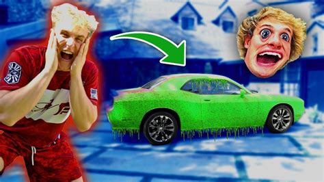 SUPER SLIME PRANK ON Logan Paul's CAR by Jake Paul Freestyle Music ...