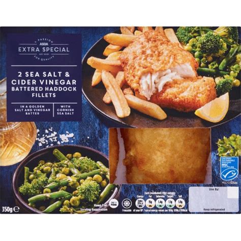 ASDA Extra Special 2 Sea Salt Cider Vinegar Battered Haddock Fillets