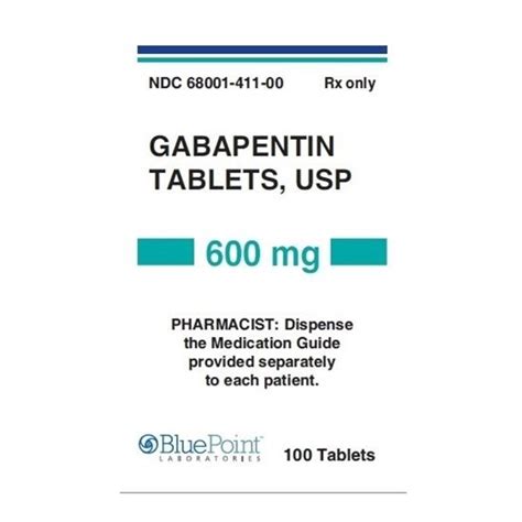 Gabapentin Mg Tablets Bottle Mcguff