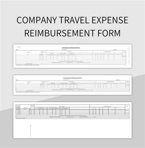 Company Travel Expense Reimbursement Form Excel Template And Google