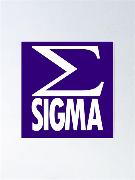 Sigma Symbol Poster For Sale By Glojet Redbubble