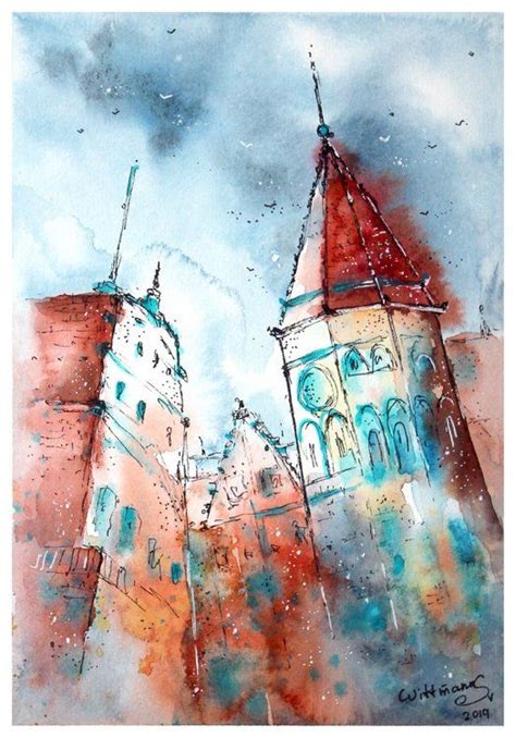 City Architecture 6 2019 Mixed Media Painting By Svetlana Wittmann