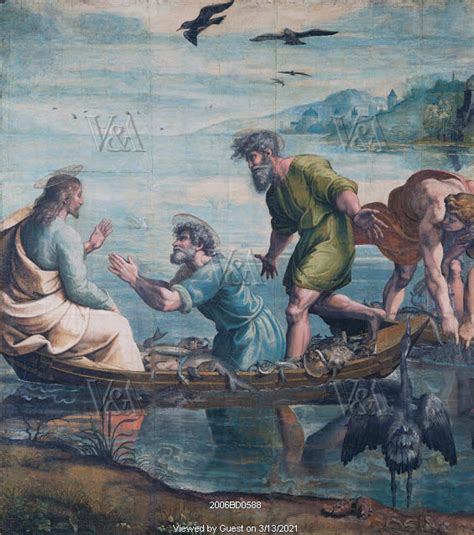 The Miraculous Draught Of Fishes Detail By Raphael Italy Early 16th