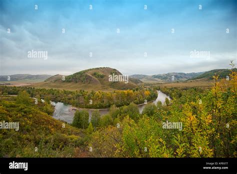 Autumn river landscape Stock Photo - Alamy