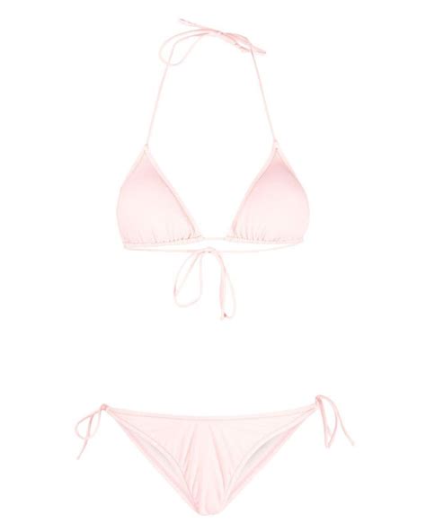 Reina Olga Susan Halterneck Bikini Set In Pink Lyst