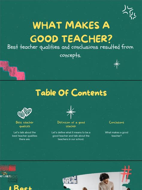 What Makes A Good Teacher Best Teacher Qualities And Conclusions Resulted From Concepts Pdf