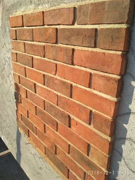 Plain Multicolor Facing Bricks For Wall Tileflooring Thickness 15