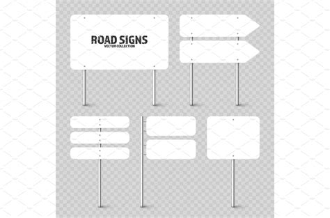 Various road, traffic signs. Highway | Illustrations ~ Creative Market