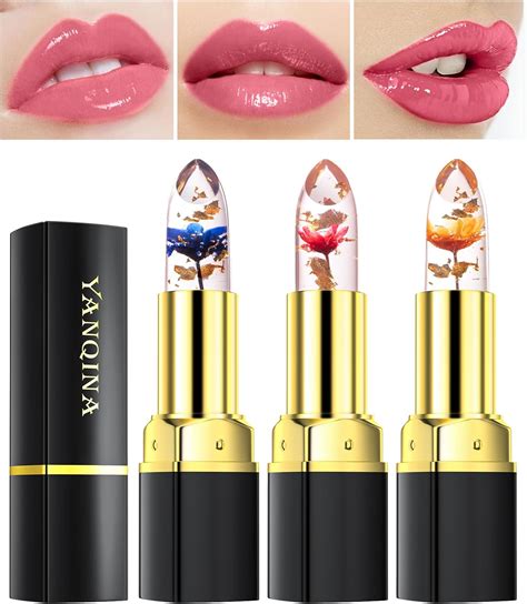 Aooba 6pcs Flower Jelly Lipsticks Set Lip Gloss