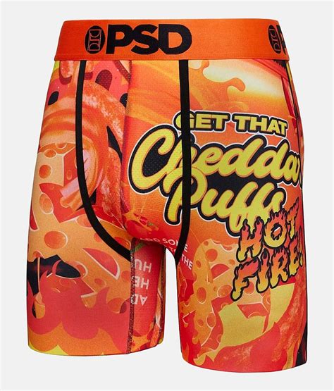 Psd Hot Cheddar Stretch Boxer Briefs Mens Boxers In Red Buckle