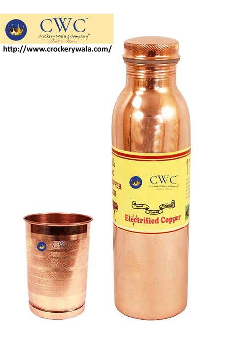 Standard Brown Joint Free Leak Proof Copper Water Bottle 1 Glass