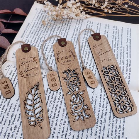 Personalized Bookmark Wedding Favors Wood Engraved Bookmark Bulk