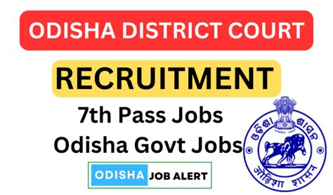 Odisha District Court Recruitment 2024 7th Pass Odisha Latest Job