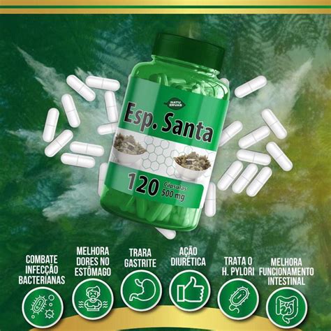 ESPINHEIRA SANTA 120 Capsulas 500 Mg Shopee Brasil