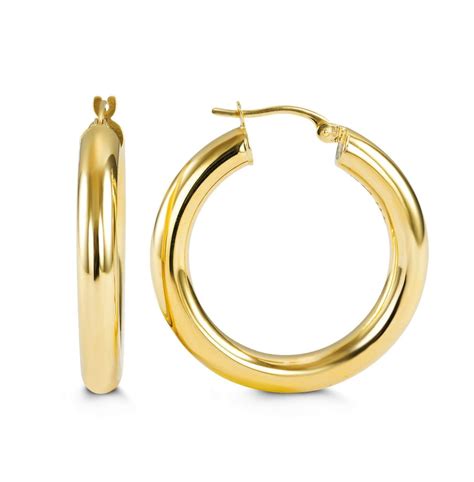 Large Wide Gold Hoop Earrings Yellow Gold Minichiello Jewellers