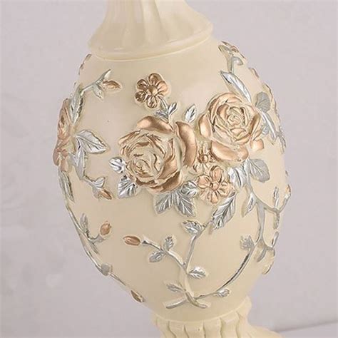 Tischleuchte Romantisch Floral Design Aus Resin Flammig