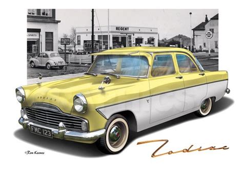 Ford Mk Consul Zephyr Zodiac Farnham Estate Personalised Illustration