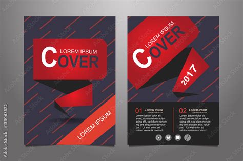 Red Vector Annual Report Leaflet Brochure Flyer Template Design Book Cover Layout Design