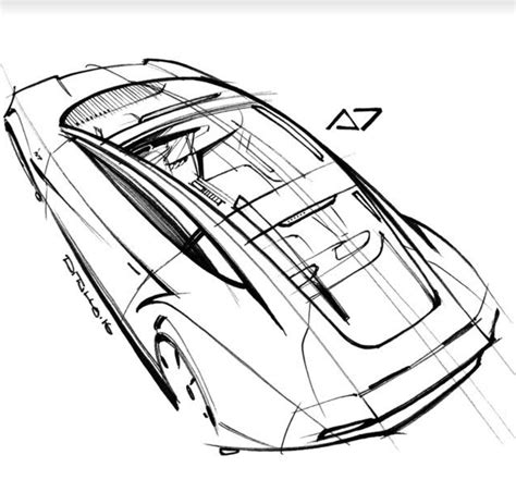 Car Top View Sketch at PaintingValley.com | Explore collection of Car Top View Sketch