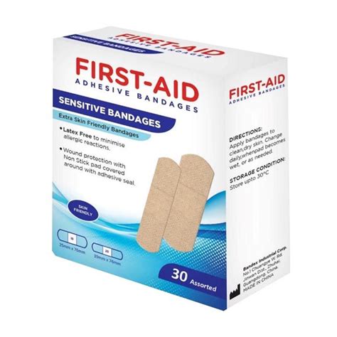 Buy First Aid Sensitive Bandages Assorted 30'S online at best price in ...