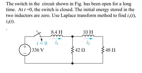 Solved The Switch In The Circuit Shown In Fig Has Been Open Chegg