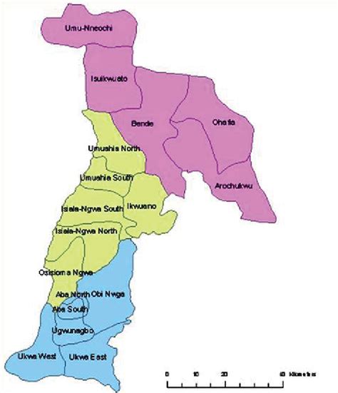 Geographical Map of the Study Area-Abia State showing the three (3 ...