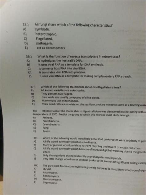 Solved 35.) All fungi share which of the following | Chegg.com 