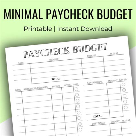 Budget By Paycheck Printable Biweekly Budget Paycheck Tracker Letter