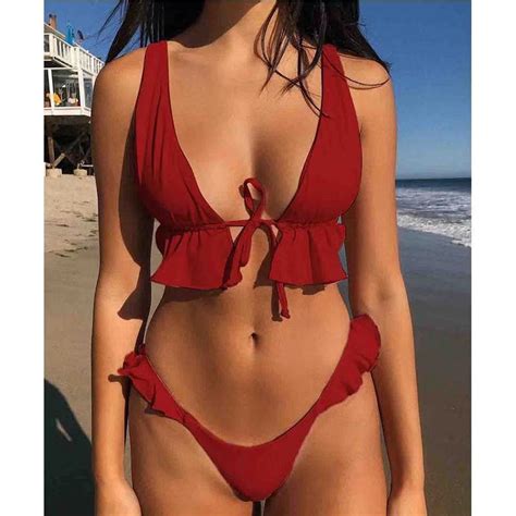 Sexy Women Bikini Brazilian Swimsuit Push Up Bra Bikini Set Two Piece