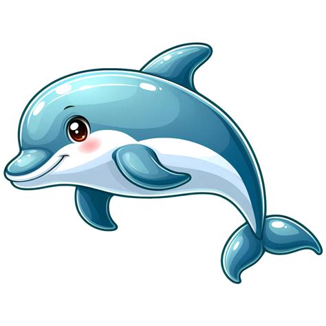 AI generated dolphin jumping out of water - cute dolphin - cartoon on ...