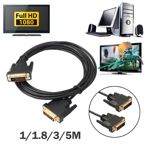 M M M M Digital Monitor Dvi D To Dvi D Gold Male Pin Dual