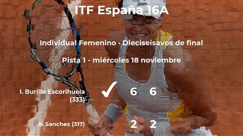 Resultados De Tenis En Directo Partido Irene Burillo Escorihuela Ana