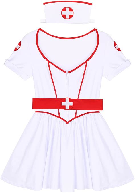 IEFIEL Femme Sexy Uniformes Infirmière Lingerie Coquine Erotique Déguisement Infirmière Femme