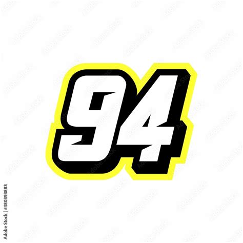 Racing number 94 logo design inspiration Stock Vector | Adobe Stock