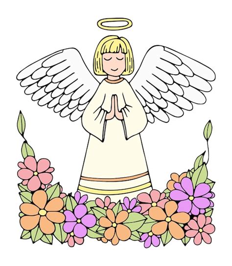 Un ángel reza por la paz santo ángel de la guarda en el jardín del edén